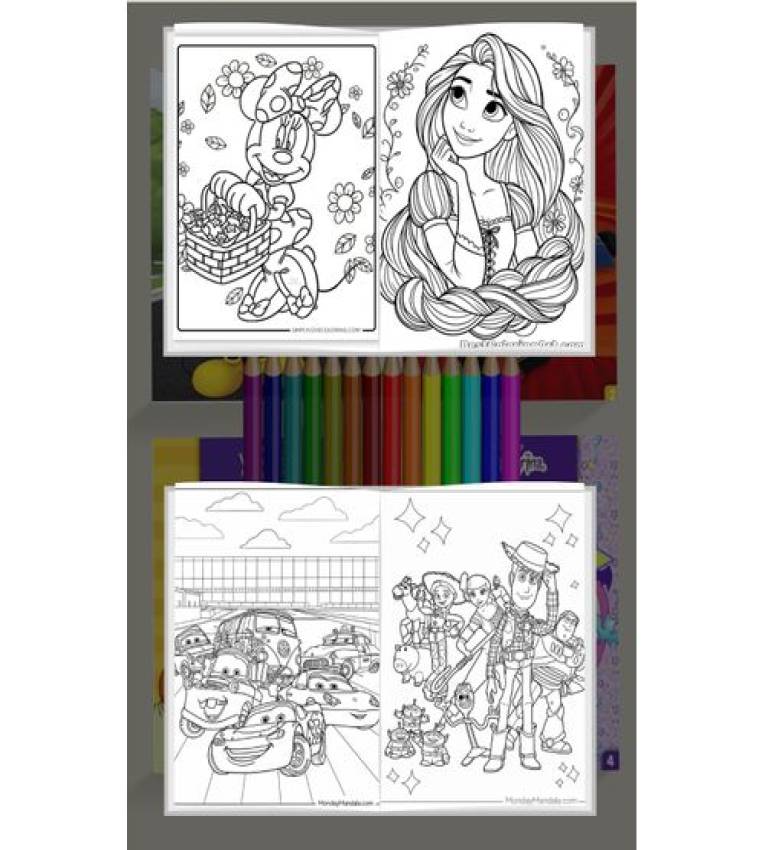 Pack de 4 Livres Educatif de Coloriage + Crayon de Couleur Gratuit